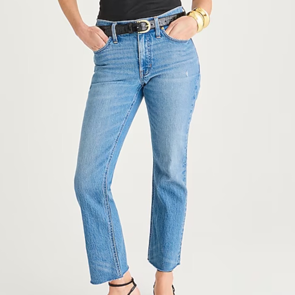 J.Crew Petite 9” Demi-boot crop jean in Clyde wash